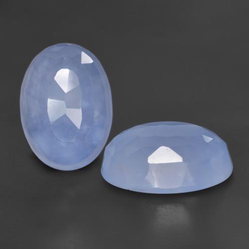 Achetez naturel 11.93ct Bleu violacé Calcédoine gems, Coupe ovale, En provenance Brésil chez GemSelect. En stock, livraison internationale!