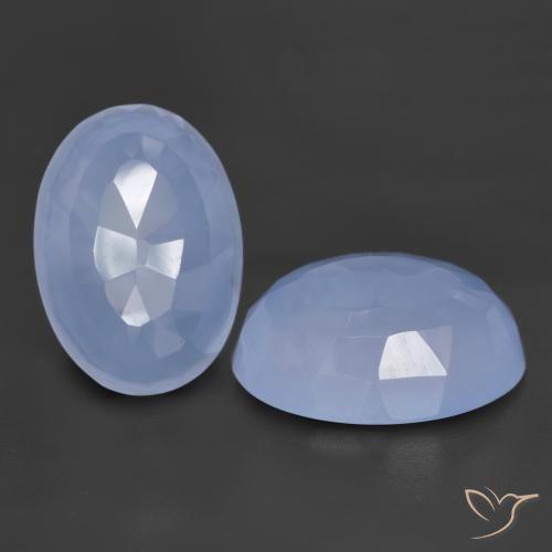 Shop natural 11.62ct Bleu violacé Calcédoine gems, ovale, from Brésil at GemSelect. In stock, global shipping!