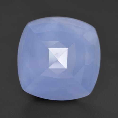 Calcédoine bleue naturelle coupe coussin, 13,20 ct, translucide