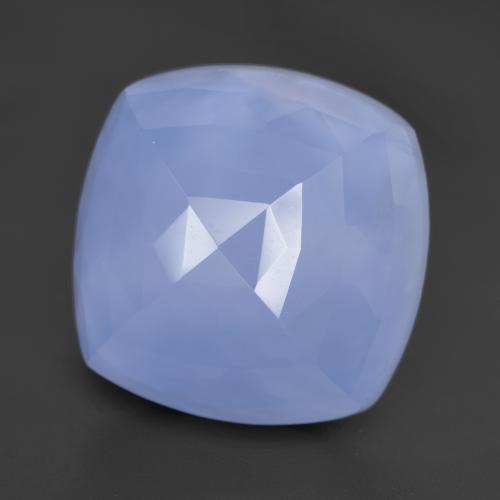 Calcédoine bleue naturelle coupe coussin, 13,20 ct, translucide