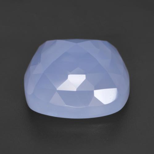 Calcédoine bleue naturelle coupe coussin, 13,20 ct, translucide