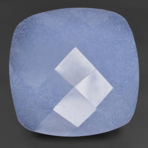 Calcédoine bleue naturelle coupe coussin, 12,52 ct, translucide