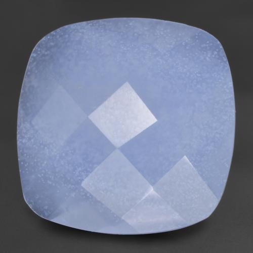 Calcédoine bleue naturelle coupe coussin, 12,52 ct, translucide