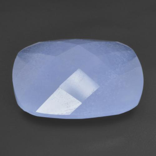 Calcédoine bleue naturelle coupe coussin, 12,52 ct, translucide