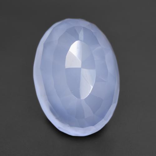 Calcédoine Bleu violacé naturelle Coupe ovale, 5.51 ct, Translucide
