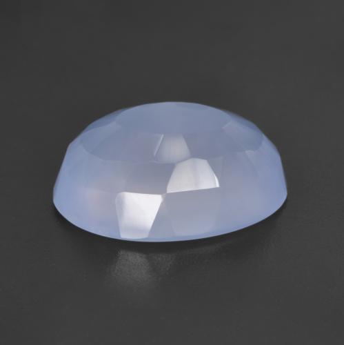 Calcédoine Bleu violacé naturelle Coupe ovale, 5.51 ct, Translucide