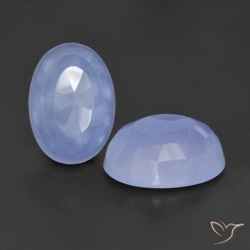 Shop natural 12.02ct Bleu violacé Calcédoine gems, ovale, from Brésil at GemSelect. In stock, global shipping!