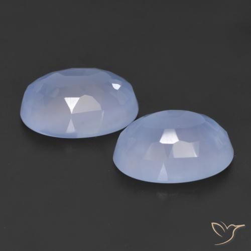 Shop natural 11.46ct Bleu violacé Calcédoine gems, ovale, from Brésil at GemSelect. In stock, global shipping!