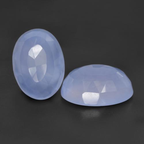 Achetez naturel 11.30ct Bleu violacé Calcédoine gems, Coupe ovale, En provenance Brésil chez GemSelect. En stock, livraison internationale!