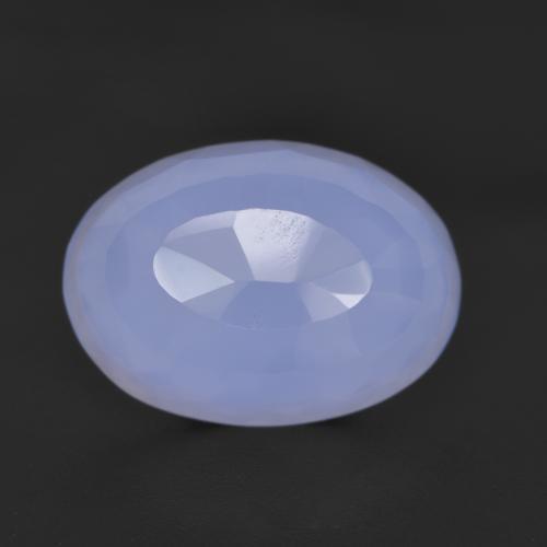 Calcédoine Violet Bleu naturelle Coupe ovale, 6.38 ct, Translucide