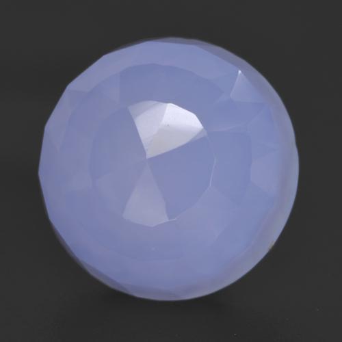 Calcédoine bleue naturelle coupe roude, 10,30 ct, translucide