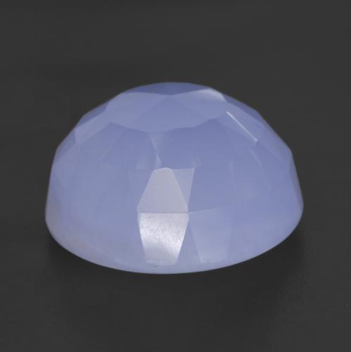 Calcédoine bleue naturelle coupe roude, 10,30 ct, translucide