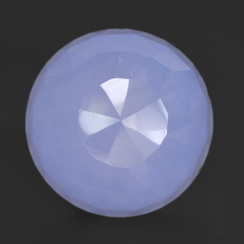 Calcédoine bleue naturelle coupe roude, 10,30 ct, translucide
