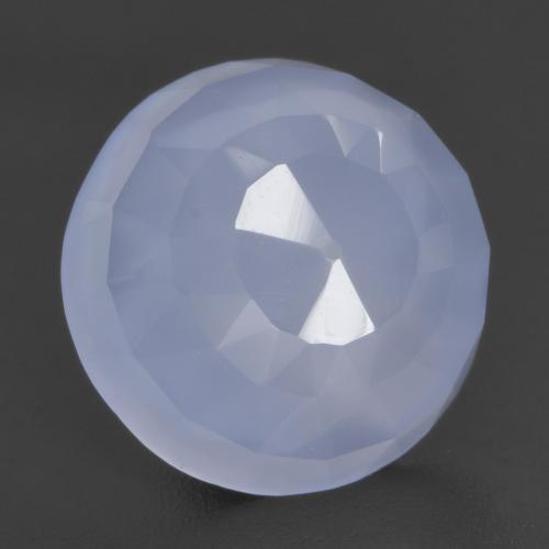 Calcédoine bleue naturelle coupe roude, 4,66 ct, translucide