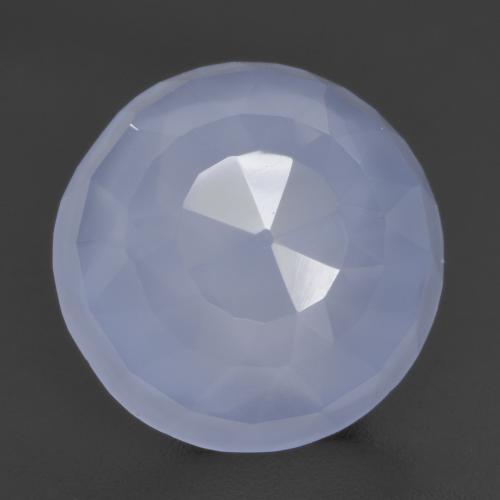 Calcédoine bleue naturelle coupe roude, 4,66 ct, translucide