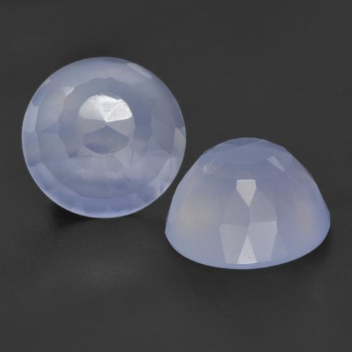 Achetez naturel 7.43ct Violet Bleu Calcédoine gems, Coupe roude, En provenance Brésil chez GemSelect. En stock, livraison internationale!