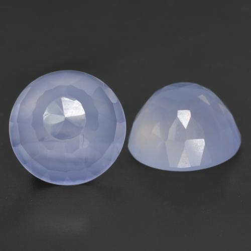 Achetez naturel 7.43ct Violet Bleu Calcédoine gems, Coupe roude, En provenance Brésil chez GemSelect. En stock, livraison internationale!