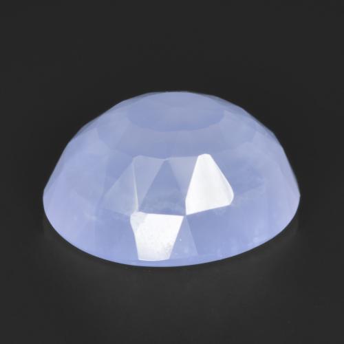 Calcédoine Violet Bleu naturelle Coupe ovale, 3.12 ct, Translucide