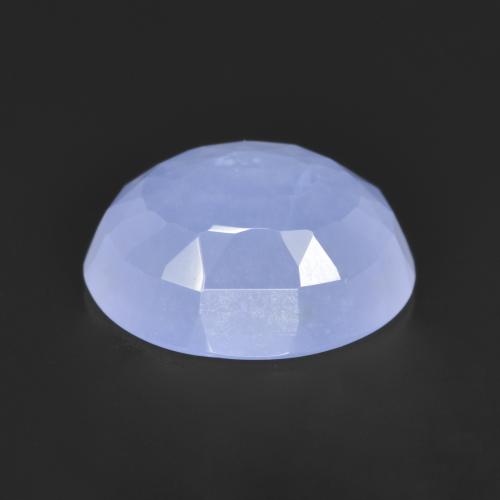 Calcédoine bleue naturelle coupe ovale, 3,04 ct, translucide