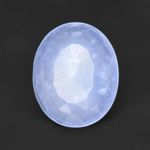 Calcédoine Violet Bleu naturelle Coupe ovale, 2.71 ct, Translucide