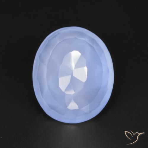 Calcédoine Bleu clair naturelle Coupe ovale, 3.22 ct, Translucide