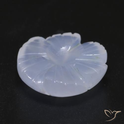 Calcédoine Violet Bleu naturelle Taille Fleur, 11.62 ct, Translucide