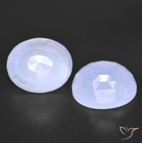 Achetez naturel 7.44ct Bleu clair Calcédoine gems, Coupe ovale, En provenance Brésil chez GemSelect. En stock, livraison internationale!