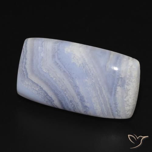 Calcédoine Violet Bleu naturelle Coussin, 18.57 ct, Opaque