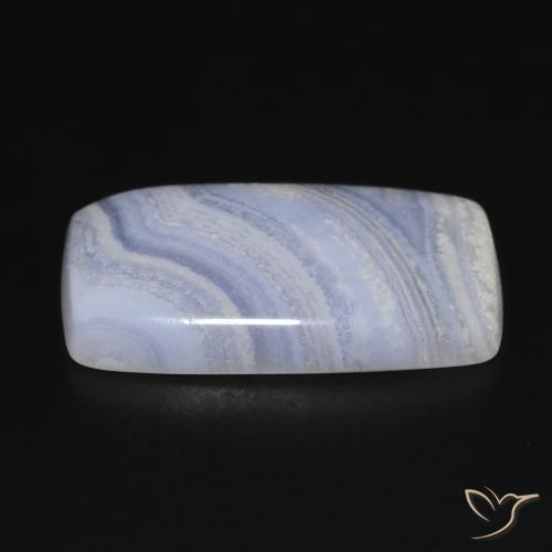 Calcédoine Violet Bleu naturelle Coussin, 18.57 ct, Opaque