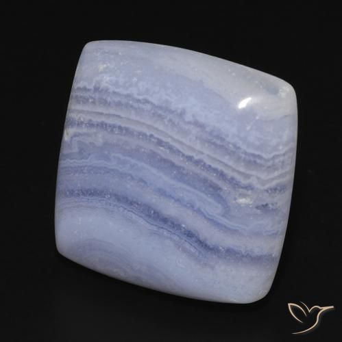 Calcédoine Bleu violacé léger naturelle Coussin, 15.17 ct, Opaque