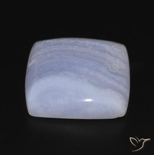 Calcédoine Bleu violacé léger naturelle Coussin, 15.17 ct, Opaque