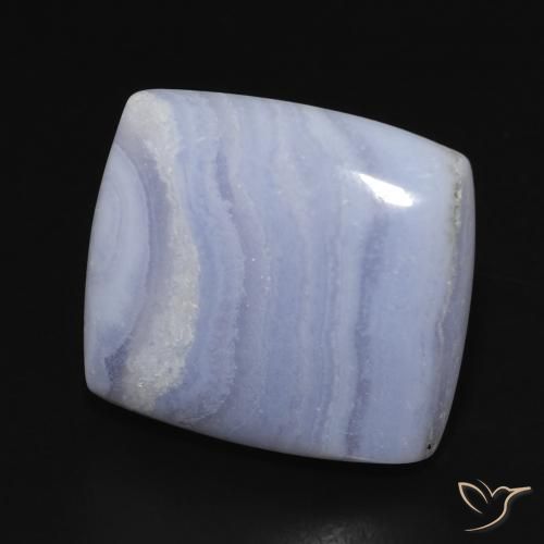 Calcédoine Violet Bleu naturelle Coussin, 19.87 ct, Opaque