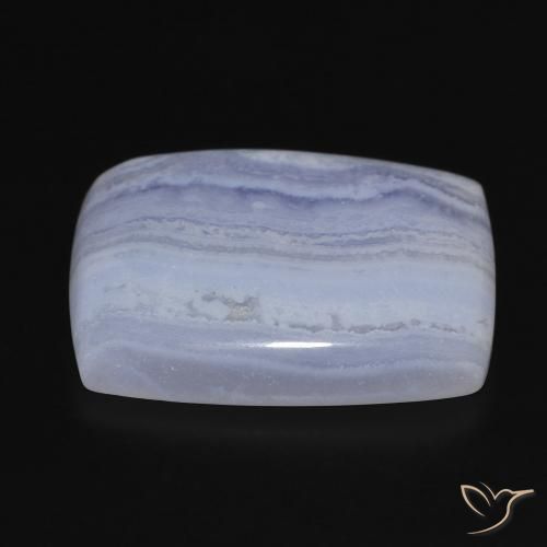 Calcédoine Bleu ciel léger naturelle Coussin, 23.85 ct, Opaque