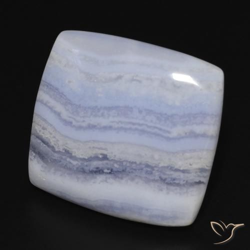 Calcédoine Bleu ciel léger naturelle Coussin, 24.82 ct, Opaque