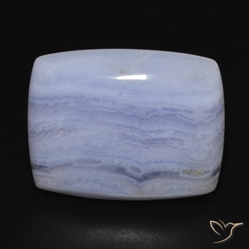 29.00ct Naturel Bleu clair Calcédoine, Coussin, Opaque