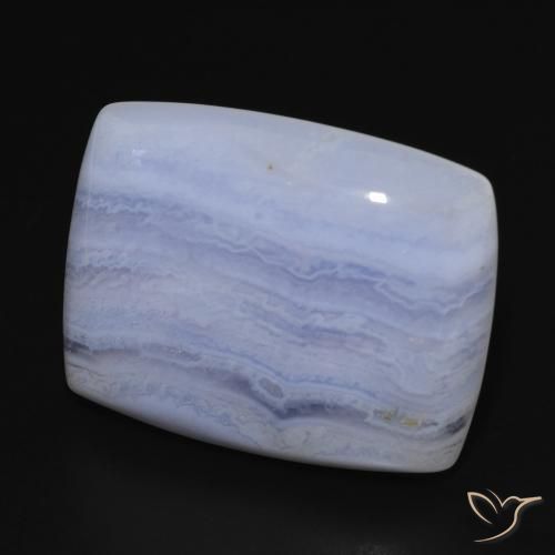 Calcédoine Bleu clair naturelle Coussin, 29.00 ct, Opaque