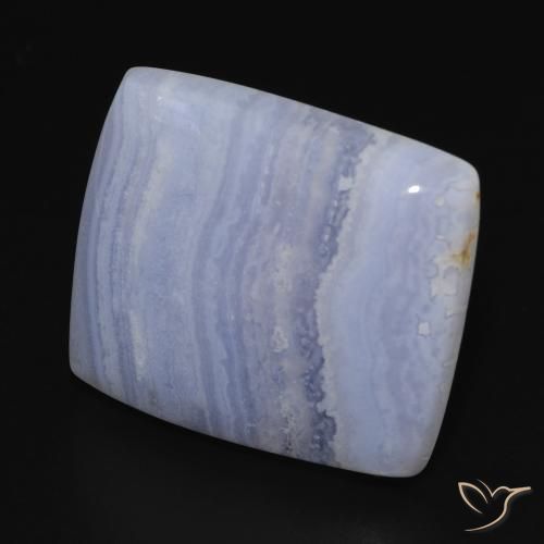Calcédoine Bleu violacé léger naturelle Coussin, 23.32 ct, Opaque