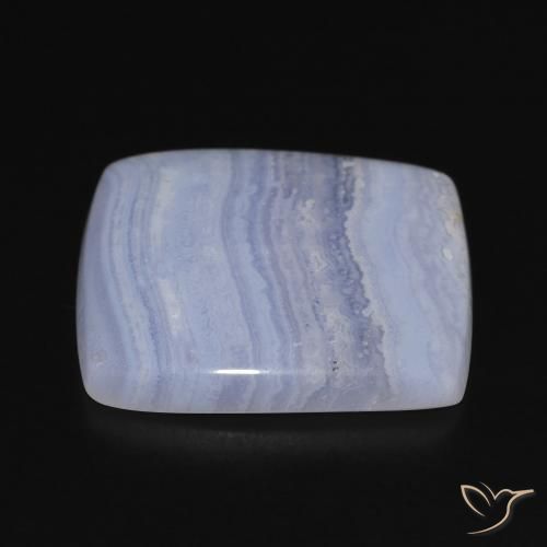 Calcédoine Bleu violacé léger naturelle Coussin, 23.32 ct, Opaque