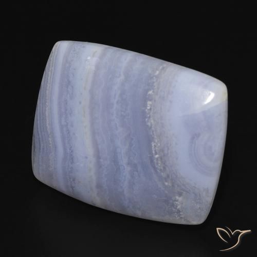 Calcédoine Bleu violacé léger naturelle Coussin, 20.91 ct, Opaque
