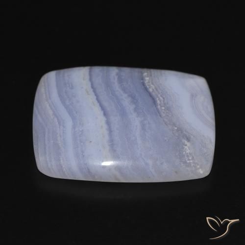 Calcédoine Bleu violacé léger naturelle Coussin, 20.91 ct, Opaque
