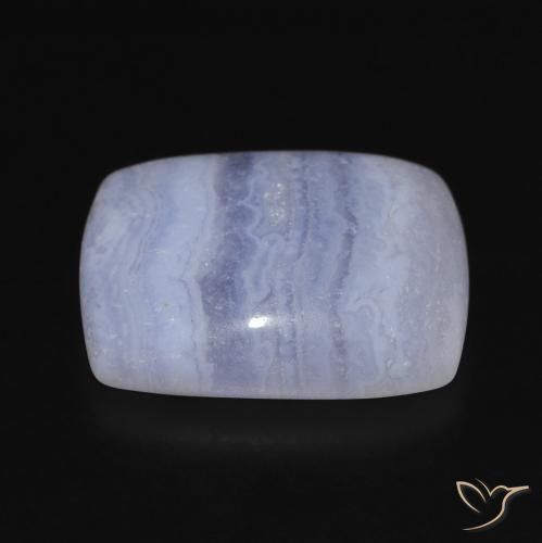 Calcédoine Bleu violacé léger naturelle Coussin, 15.90 ct, Opaque
