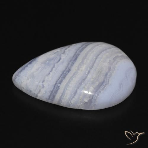 Calcédoine Bleu ciel léger naturelle En forme de poire, 19.83 ct, Opaque