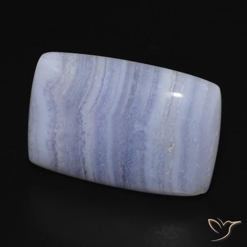 Calcédoine Bleu clair naturelle Coussin, 17.49 ct, Opaque