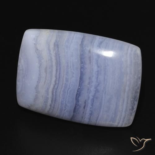 Calcédoine Bleu violacé léger naturelle Coussin, 23.03 ct, Opaque