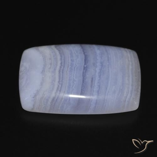 Calcédoine Bleu violacé léger naturelle Coussin, 23.03 ct, Opaque