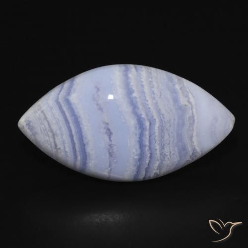 22.29ct Naturel Violet Bleu Calcédoine, Marquise, Opaque