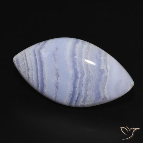 Calcédoine Violet Bleu naturelle Marquise, 22.29 ct, Opaque