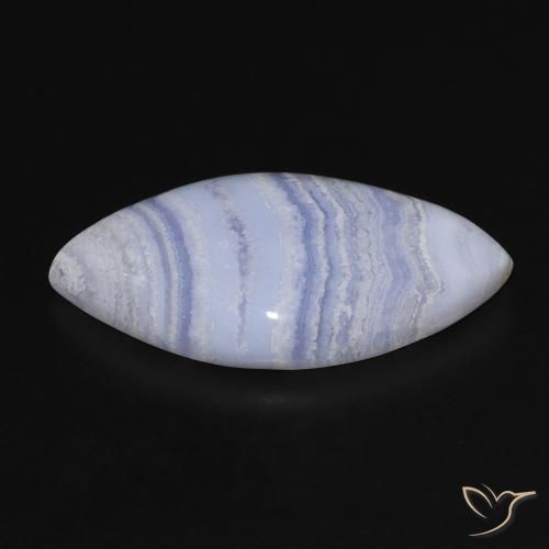 Calcédoine Violet Bleu naturelle Marquise, 22.29 ct, Opaque