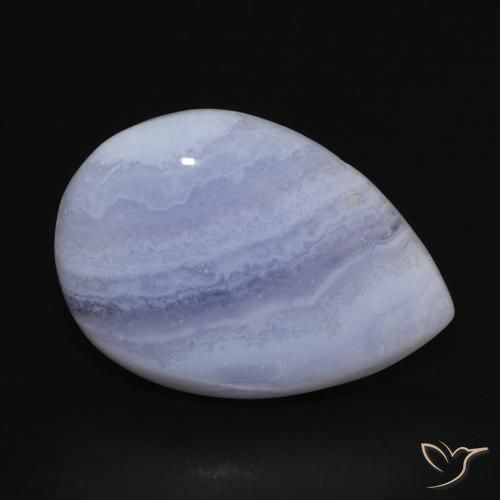 Calcédoine Bleu clair naturelle En forme de poire, 14.73 ct, Opaque
