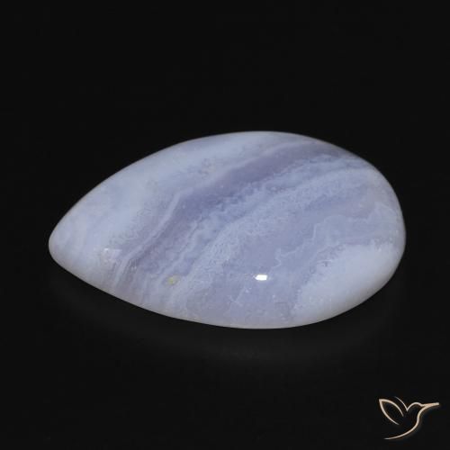 Calcédoine Bleu clair naturelle En forme de poire, 14.73 ct, Opaque